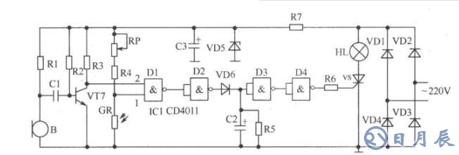 一文解析三極管組成的光控開(kāi)關(guān)電路原理圖