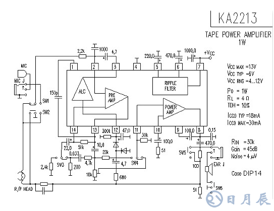 TDA1521功放電路板原理圖